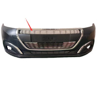 Calandre Peugeot 208 2014-2023 Grille Centrale de Pare-Chocs Avant avec Cadre Chromé, ABS
