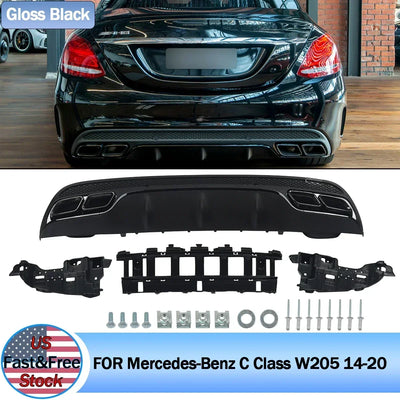 Kit Carrosserie Mercedes Classe C W205 Diffuseur Arrière Style C63
