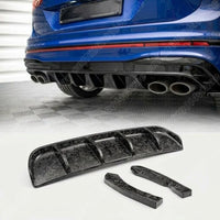 Kit Diffuseur de Pare-Chocs Arrière Volkswagen Tiguan R MK2 Noir Brillant ou Aspect Carbone