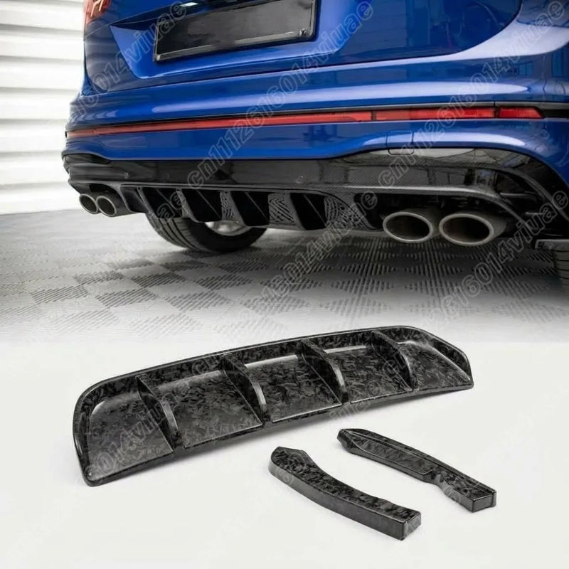 Kit Diffuseur de Pare-Chocs Arrière Volkswagen Tiguan R MK2 Noir Brillant ou Aspect Carbone