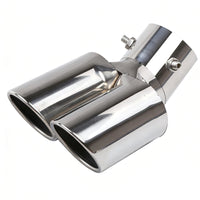 Embout d'Échappement Double Sortie Universel Inox 304 Entrée 63 mm