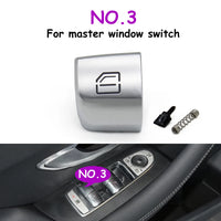 Cache-Boutons Lève-Vitre Mercedes W205 W213 W222 GLC — vue de trois quarts