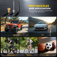 Gonfleur de Pneus Électrique Portable Carsun Rechargeable avec Écran Numérique pour Voiture, Vélo et Ballon
