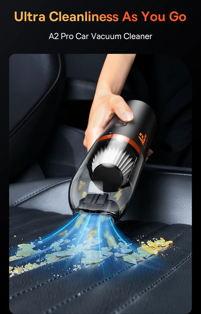 Aspirateur de Voiture Sans Fil Baseus A2 Pro 6000 Pa Filtre HEPA Aspire et Souffle