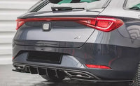 Diffuseur Arrière Seat Leon FR ST MK4 2020-2025 Noir avec Ailettes et Rajouts Latéraux