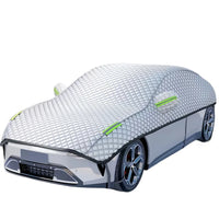 Demi-Housse de Protection Voiture Matelassée Toutes Saisons Bandes Réfléchissantes