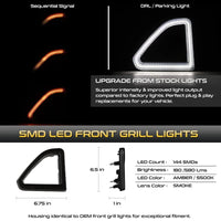 Feux de Jour DRL Ford Mustang 2015-2017 LED Séquentiels Verre Fumé