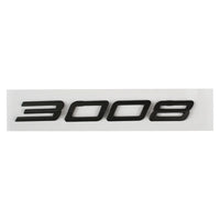 Logo Peugeot 2008, 3008, 4008 et 5008 en ABS 3D, Emblème Chiffres de Coffre 2023-2025, Noir Brillant, Gris Foncé ou Chrome