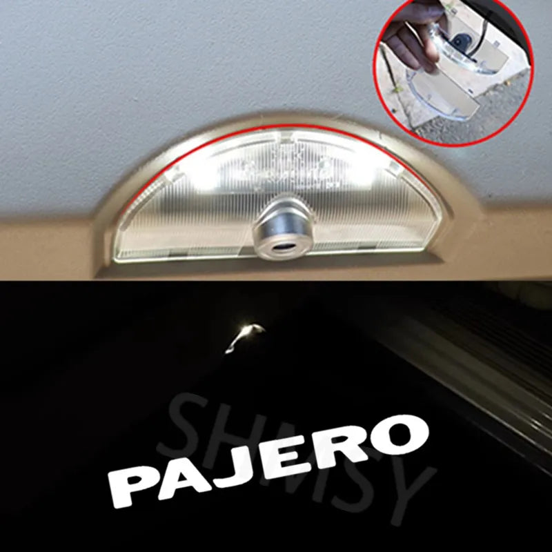 Projecteur de Porte LED Mitsubishi Pajero V80 V87 V93 V97 2007-2018 Lumière de Bienvenue 2 Pièces