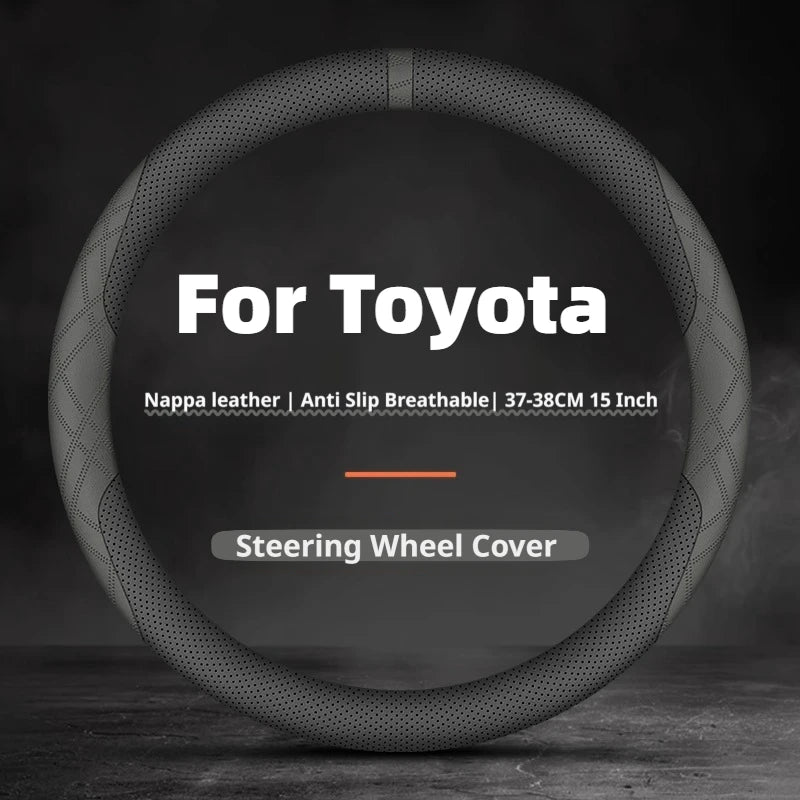 Couvre Volant Toyota Camry, RAV4, Highlander, Avalon, Sienna, Venza en Cuir Nappa Perforé, 8 Coloris
