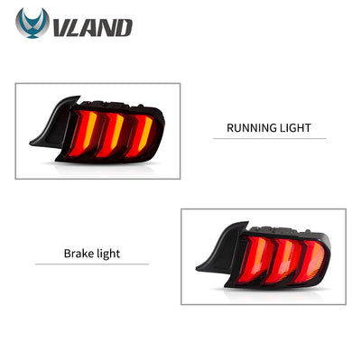 Feux Arrière LED Vland Ford Mustang S550 (2015-2023) 5 Modes