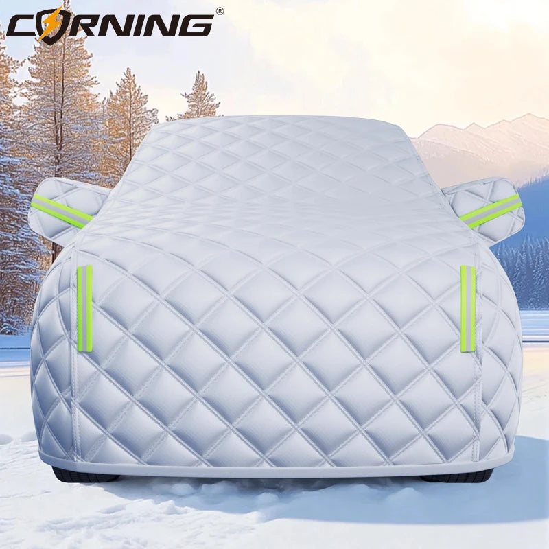 Bâche de Protection Voiture Matelassée Anti-Grêle Argent ou Noir SUV Berline