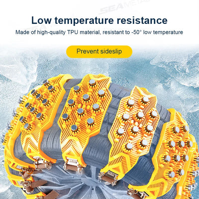 Chaînes à Neige SEAMETAL Voiture 4 Pièces à Crampons