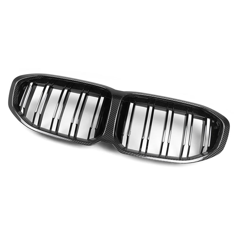 Calandre Avant en Carbone Sec BMW Série 1 F40 2021+ Double Barre Noir Brillant