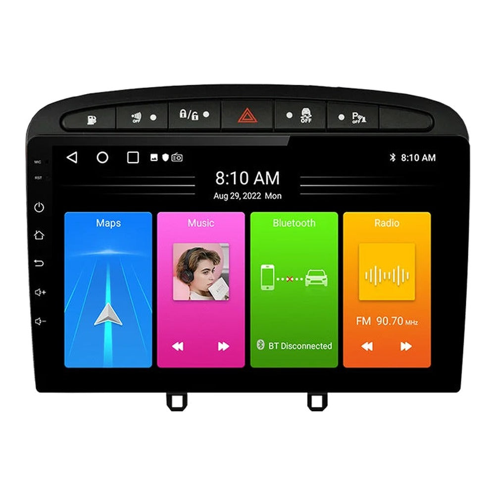Autoradio CarPlay Peugeot RCZ 308 SW 2007-2015 Écran 9 Pouces