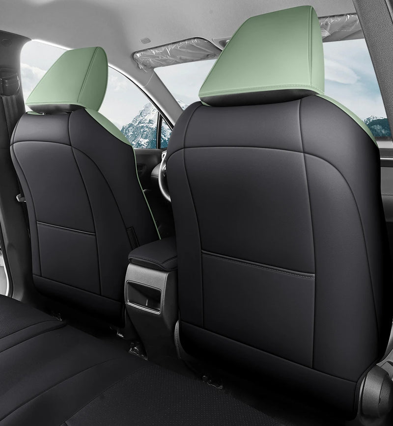 Housses de Siège Cuir Toyota RAV4 2020-2023 Sur Mesure 5 ou 9 Pièces Orange Vert Gris Noir