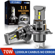 Ampoules LED BEVINSEE 70W Canbus H4 H7