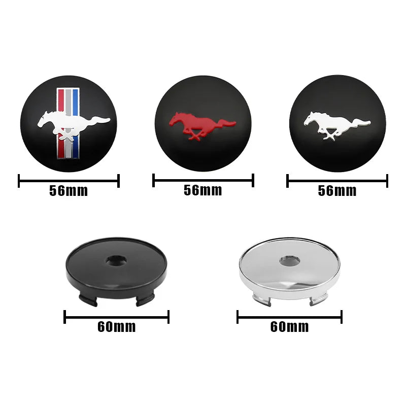 Cache-Moyeux Ford Fiesta Focus Mondeo Mustang 56mm 60mm — vue d'ensemble