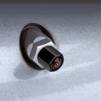 Bouchons de Valve Audi Métal Noir avec Porte-Clés Démonte-Valve