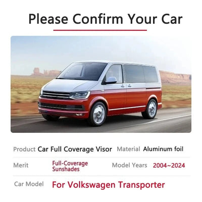 Pare-Soleil Volkswagen Transporter T5 T6 SWB 2004-2024