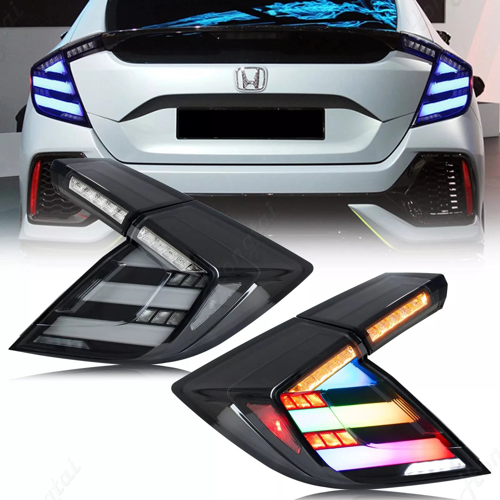 Feux Arrière LED Honda Civic Hatchback FK7 RGB