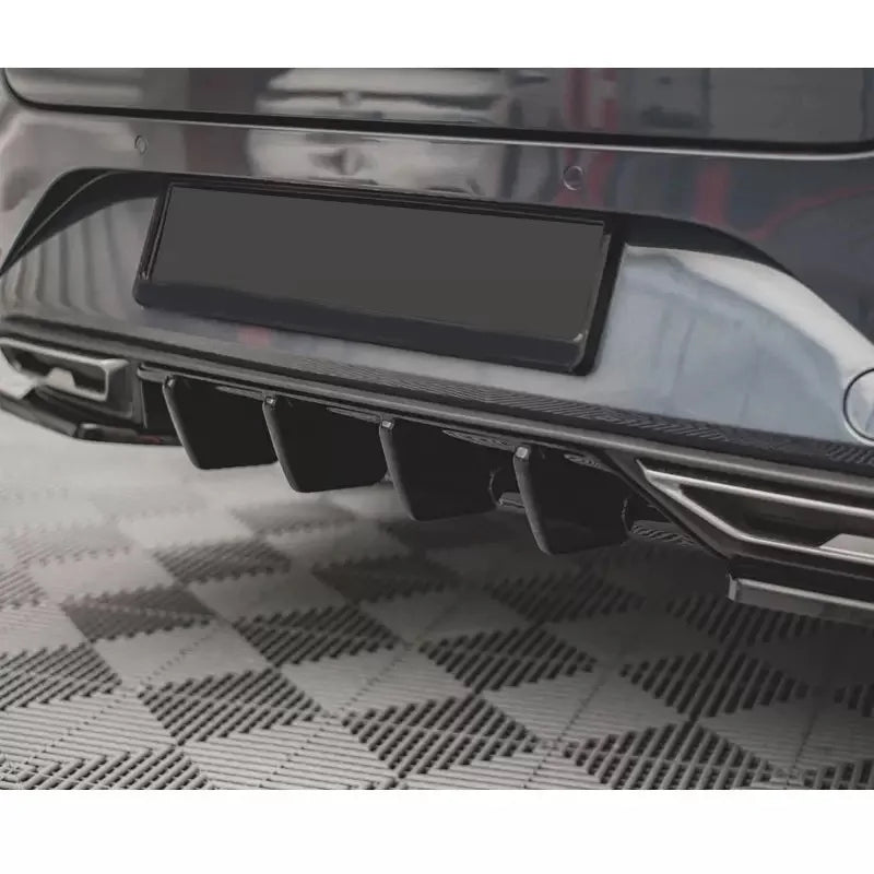 Diffuseur Arrière Seat Leon FR ST MK4 2020-2025 Noir avec Ailettes et Rajouts Latéraux
