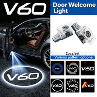 Projecteur Porte Volvo V60 2013-2024 LED, Lot de 2, 8 Motifs, Remplacement Direct