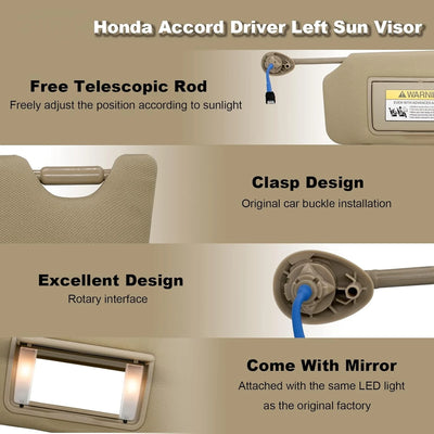 Pare-Soleil Intérieur Honda Accord 2008-2017 OEM 83280TA5A51ZA