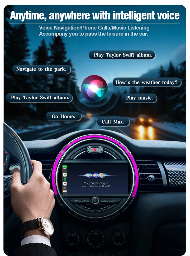 Boîtier CarPlay Sans Fil Android Auto Mini Cooper R55 R56 R57 R58 R60 R61 F54 F55 F56 Clubman Countryman