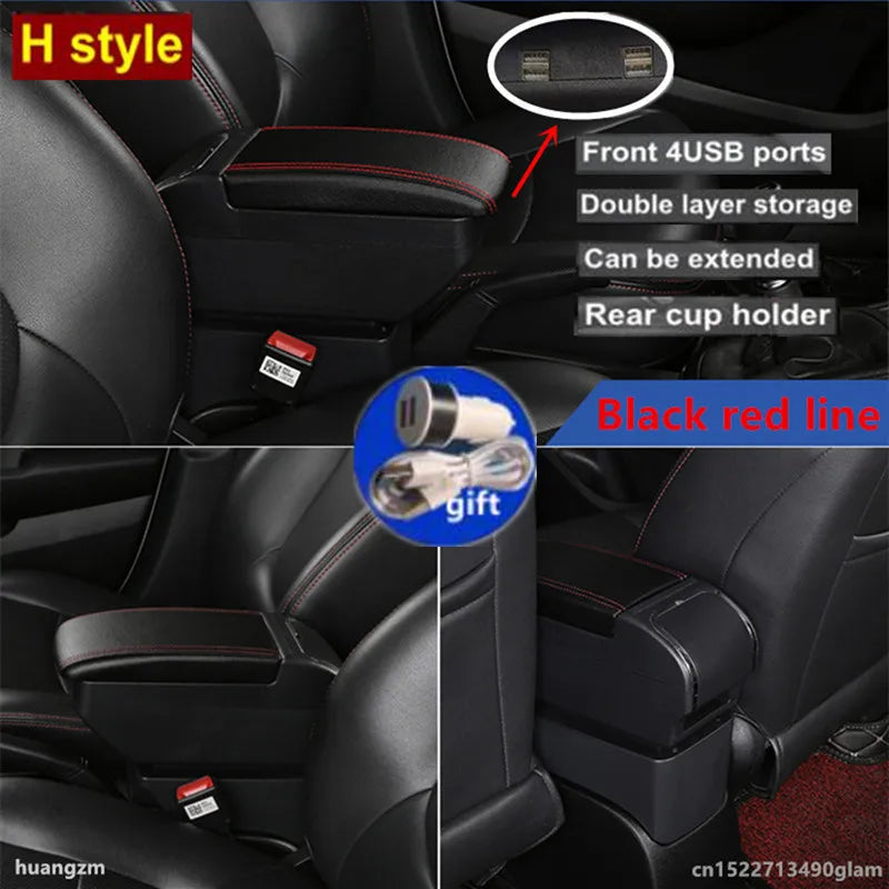 Accoudoir Central Citroën C3 C4 Coulissant 4 ou 9 USB Double Rangement