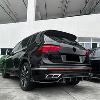Diffuseur de Pare-Chocs Arrière Volkswagen Tiguan MK2.5 R-Line 2021-2023 Noir Brillant ou Aspect Carbone