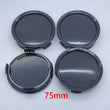 Cache-Moyeux Universels 75mm ABS Noir ou Argent
