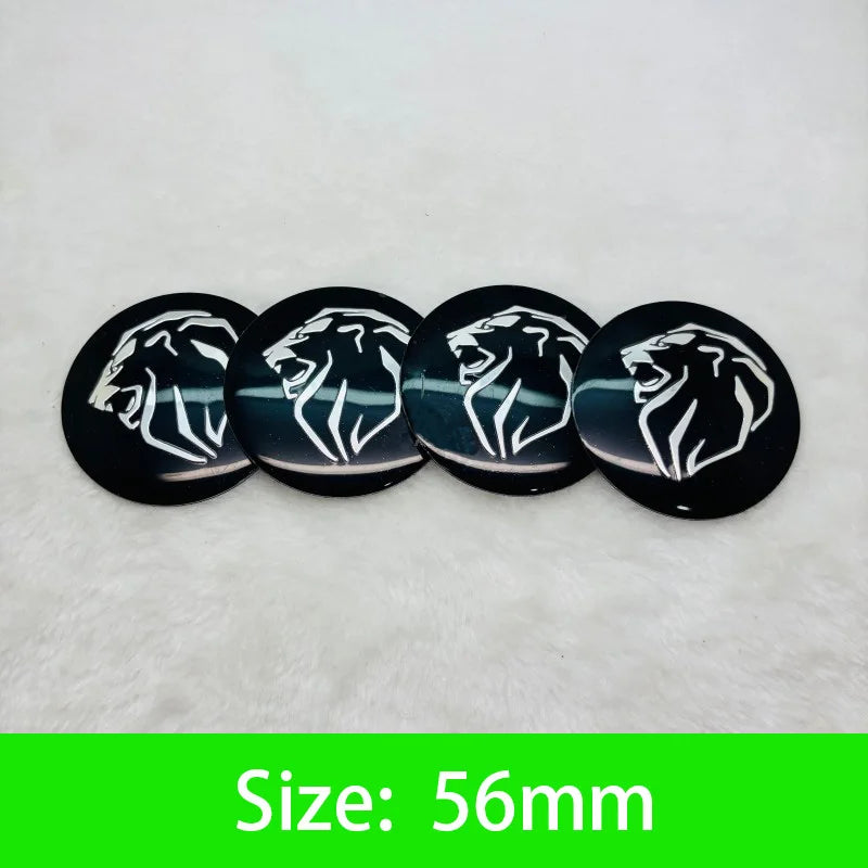 Autocollants Emblème de Moyeu Peugeot Lion 56 60 65 mm Lot de 4
