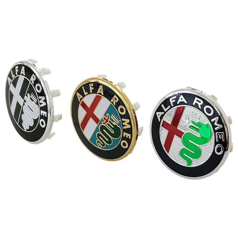 Cache-Moyeux Alfa Romeo 58 mm Lot de 4 Centres de Roue Logo pour Giulietta MiTo Giulia 159 147 156 166 Stelvio Brera