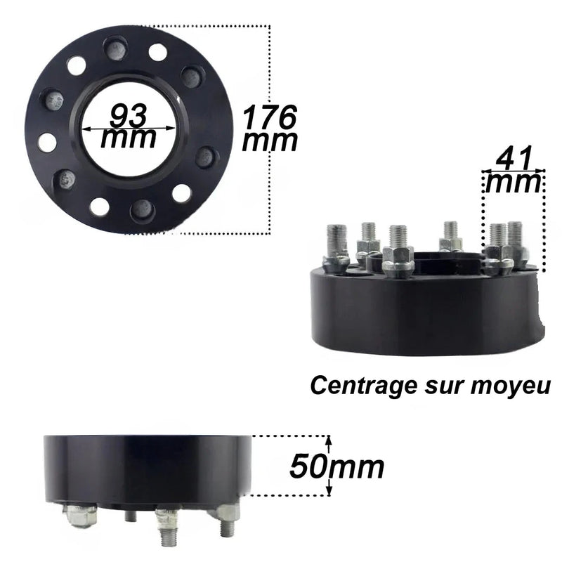 Élargisseur de Voie 6x139.7 Ford Ranger Mazda BT-50 Everest 50 mm