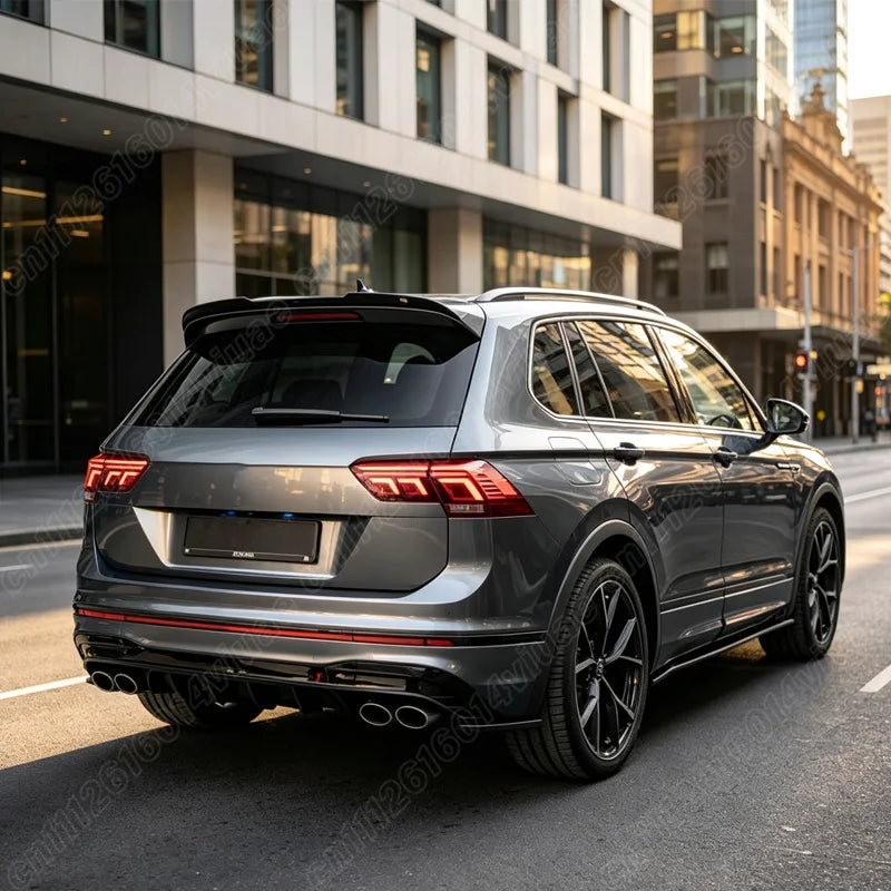Kit Diffuseur de Pare-Chocs Arrière Volkswagen Tiguan R MK2 Noir Brillant ou Aspect Carbone