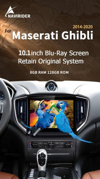 Autoradio Android 14 Maserati Ghibli 2014-2020 Écran 10,1 pouces CarPlay GPS Navigation