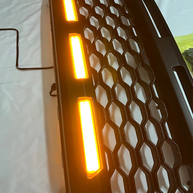 Calandre Avant Style Raptor Ford Ranger T8 2018-2021 Noir Mat avec LED Blanches ou Ambre