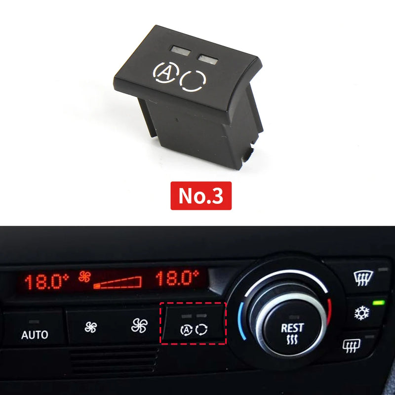 Bouton de Climatisation BMW E90 E87 E84 F25 Série 3 — vue de face