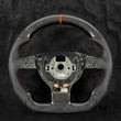 Volant Carbone Volkswagen Golf 5 GTI R32 (1K) 2003-2009 Plat en Bas Cuir Perforé