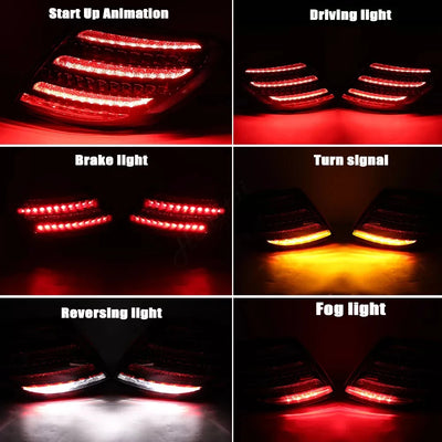 Feux Arrière LED Mercedes Classe C W204 2007-2012 Look AMG