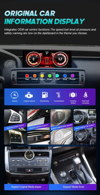 Autoradio Android 14 Lexus NX 200 200t 300h 2014-2021 Écran 10,25 Pouces CarPlay DSP GPS