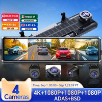 Dashcam Miroir OBDPEAK 11,26 Pouces 4K 4 Canaux