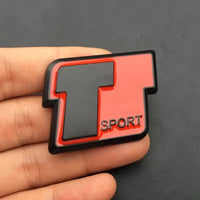 Emblème T Sport Métal Toyota Coffre Autocollant Yaris Corolla Prius RAV4 Hilux Camry Supra