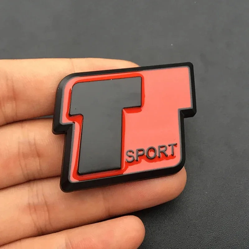 Emblème T Sport Métal Toyota Coffre Autocollant Yaris Corolla Prius RAV4 Hilux Camry Supra