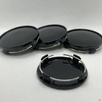 Cache-Moyeux Universels Vierges 61 mm Chromé ou Noir Lot de 4