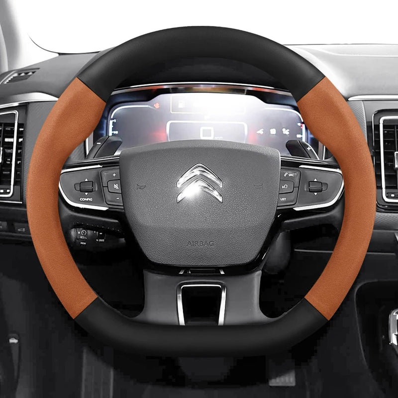 Housse de Volant Citroën Daim et Texture Carbone C3 C4 X Berlingo C5 Aircross Jumper Spacetourer Ami X