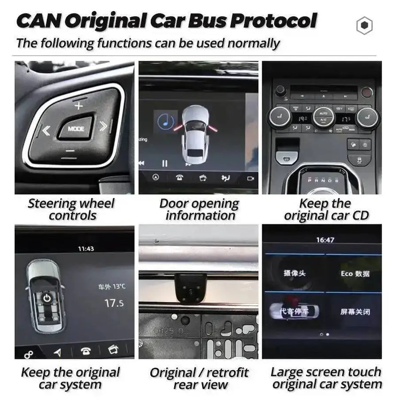 Autoradio Android 15 Land Rover Evoque L538 2012-2018 Écran QLED 10,25 Pouces CarPlay GPS