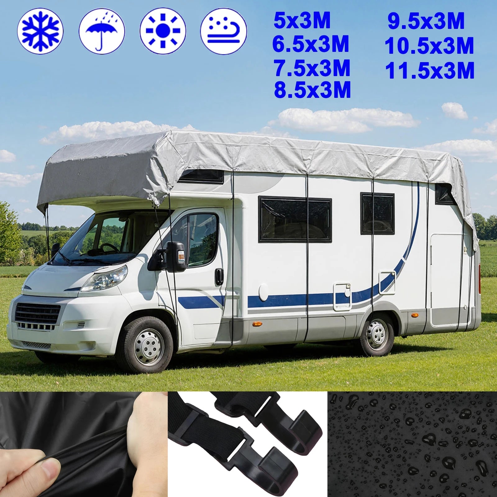 Housse de Toit Camping-Car Oxford 210D Anti-UV
