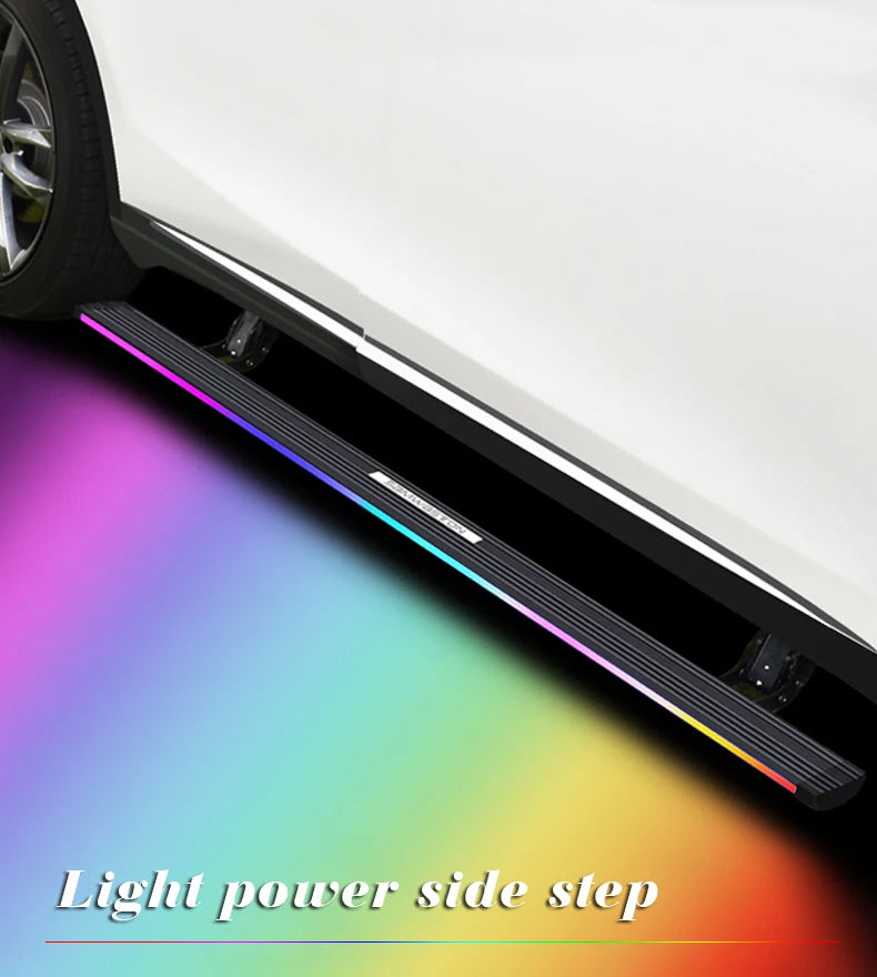 Marchepieds Électriques Rétractables VW Tiguan L 2017+ Aluminium Éclairage LED Néon